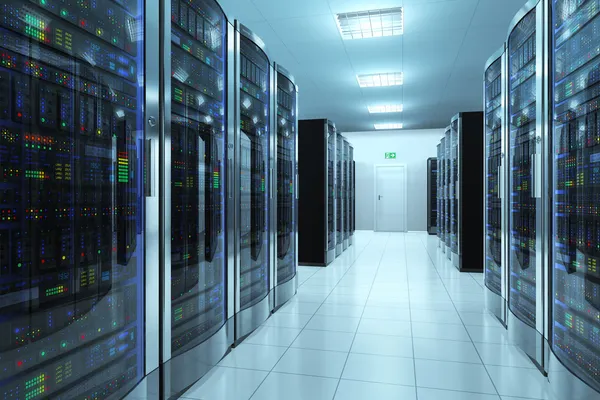 Serverhall i datacenter — Stockfoto