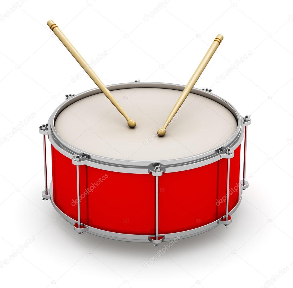 Red drum with drumsticks — Stock Photo © scanrail 41208439