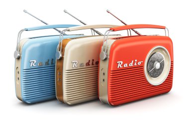 Vintage radios clipart