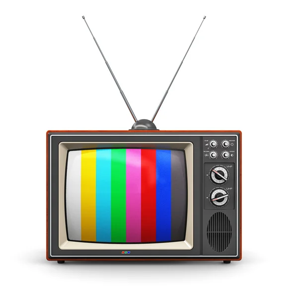 Eski tv renk — Stok fotoğraf