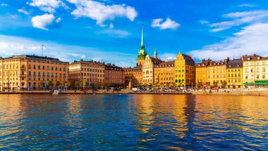 Stockholm 'de eski bir kasaba, İsveç