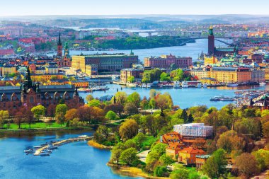 stockholm, İsveç Hava Panoraması