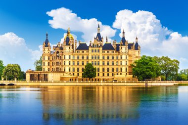 Ancient castle in Schwerin, Germany clipart
