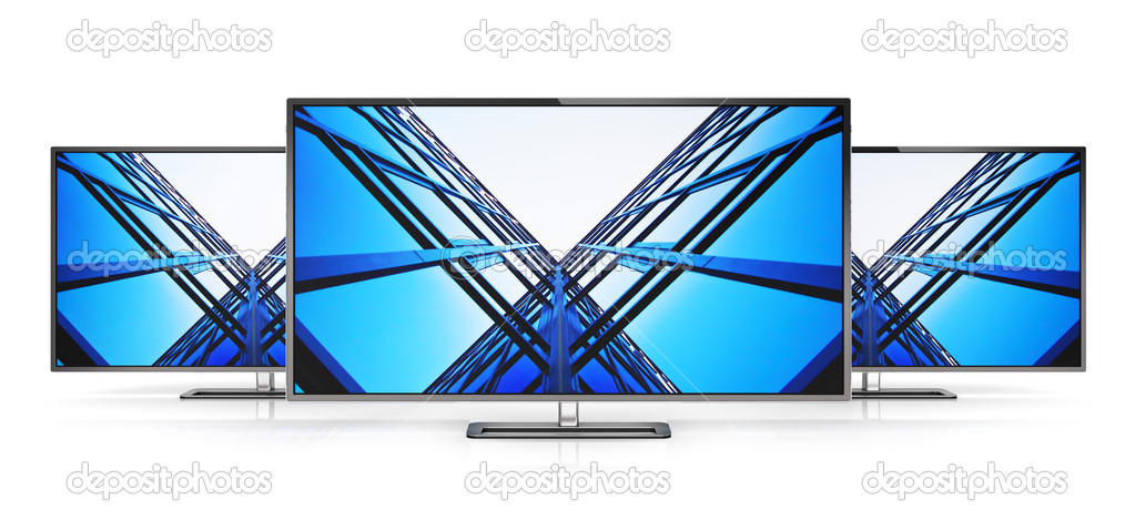 Set of modern TVs