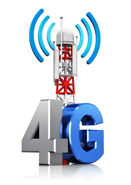 Conceito de comunicação sem fio 4G — Fotografia de Stock