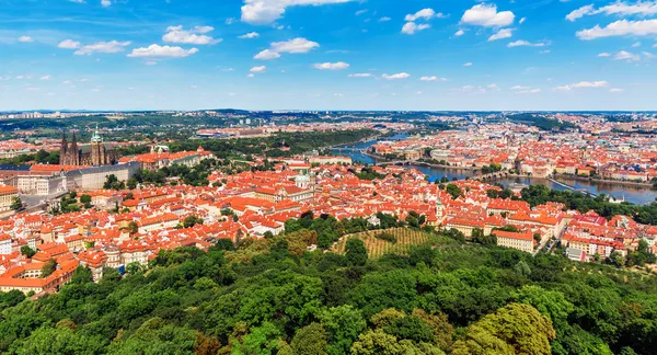 Aerial panorama of Prague, Czech Republic — Stock Photo, Image