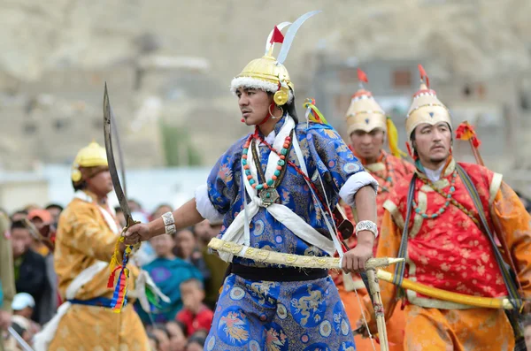 Bailarines en el festival de Ladakh Heritage — Foto de Stock