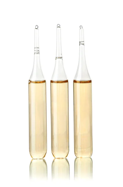 Three ampulas with glucose — Stock Photo, Image