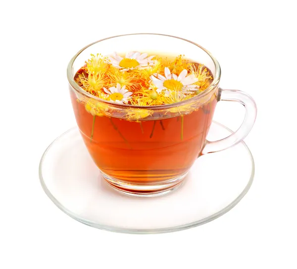 Camomile and linden tea — Stock Photo, Image