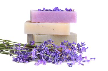 el yapımı Sabun ve lavanta