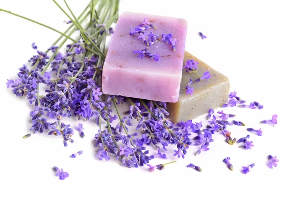 Lavender and soaps — Stock Photo, Image