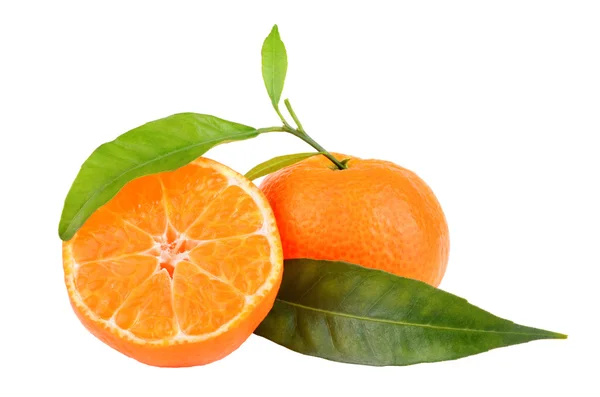 Duas tangerinas — Fotografia de Stock