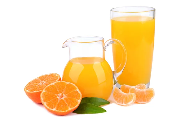 Tangerines and juice — Stock Photo, Image