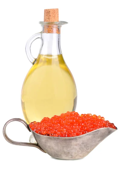 Olivenöl und Kaviar — Stockfoto