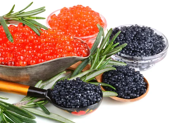 Caviar with rosemary — Stock Photo, Image