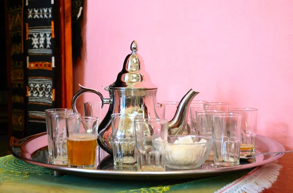 Tè verde tradizionale marocchino — Foto Stock