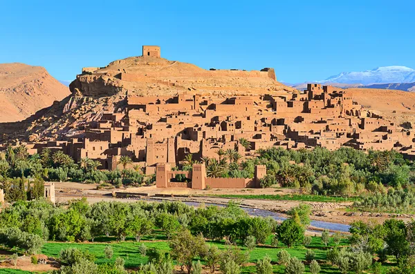 Befäst stad i Marocko, Afrika. — Stockfoto