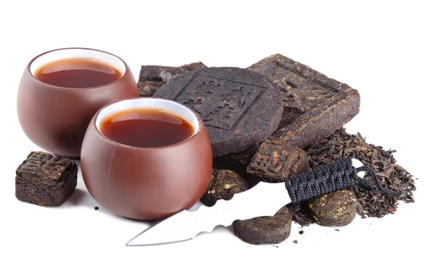 Pu-erh-thee — Stockfoto