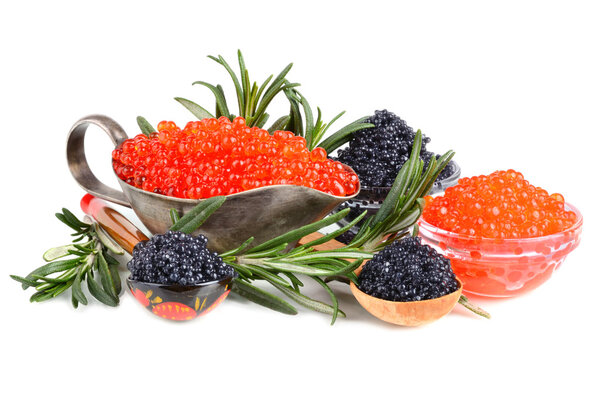 Caviar in bowls