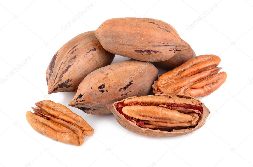 Stack of pecan nuts