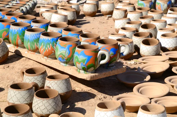 Clay mugs — Stock Photo, Image