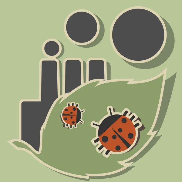 Ecologische pictogram — Stockvector