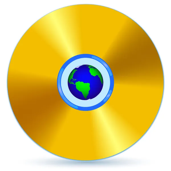 CD et Globe — Image vectorielle