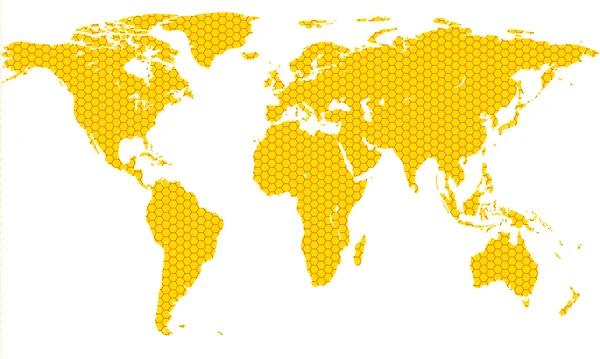 Mapa de panal de abeja — Archivo Imágenes Vectoriales