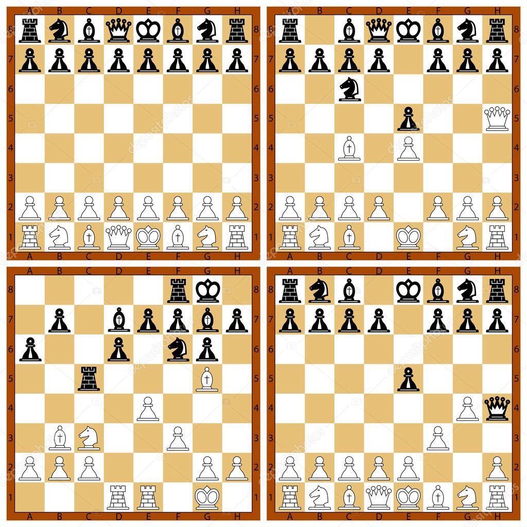 Conjunto de posição de xadrez imagem vetorial de AlexanderZam© 24764437