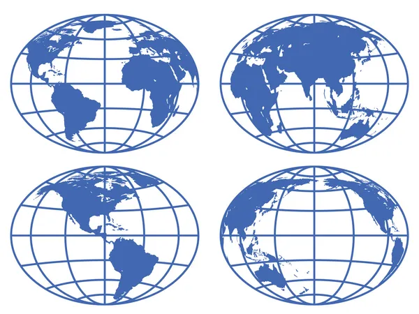 Mappe del globo — Vettoriale Stock