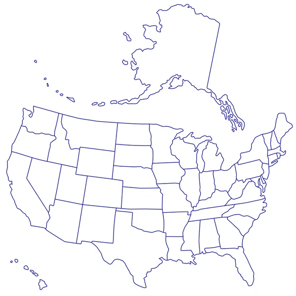 Carte des USA — Image vectorielle