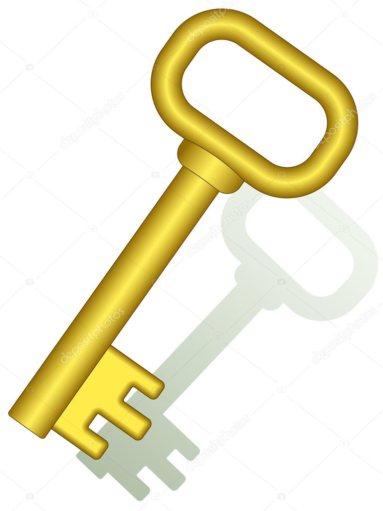 Icon of a gold key