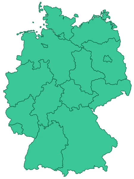 Contour mapa de Alemania — Vector de stock