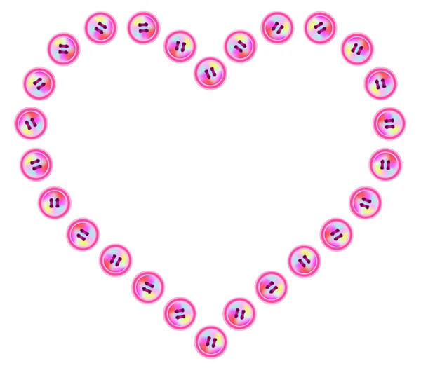 Coeur de bouton — Image vectorielle