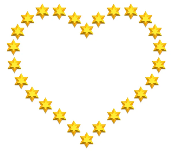 Stars heart — Stock Vector