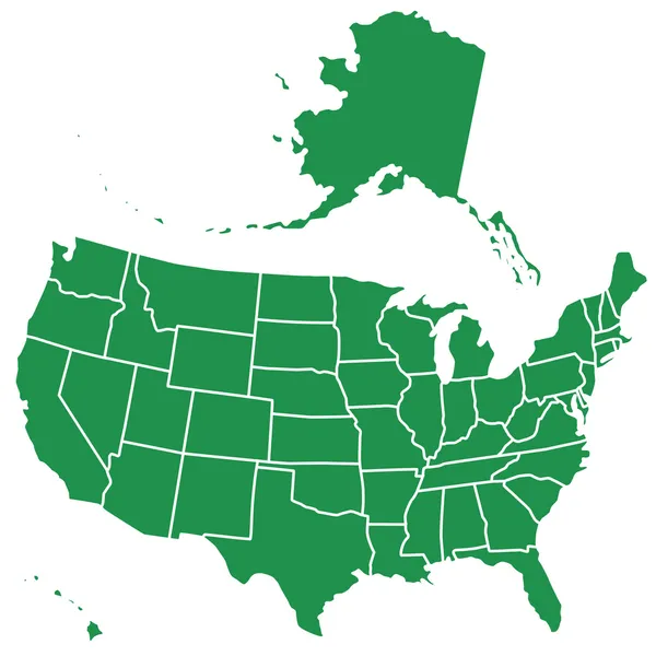 Carte des USA — Image vectorielle