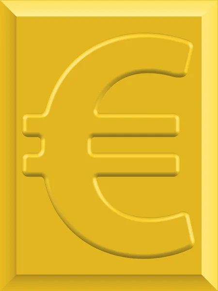 Złoty euro — Wektor stockowy