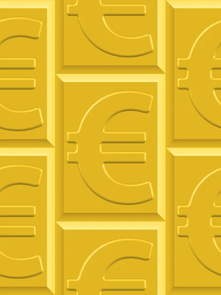 Gouden euro patroon — Stockvector