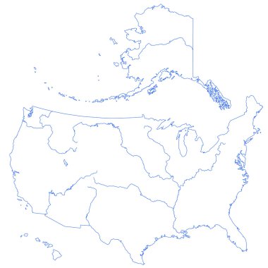 Kontur usa Haritası
