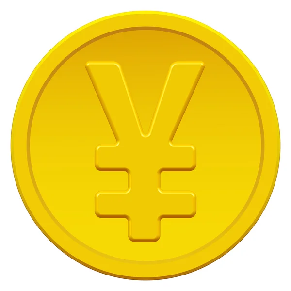 Gold yen — Stock Vector