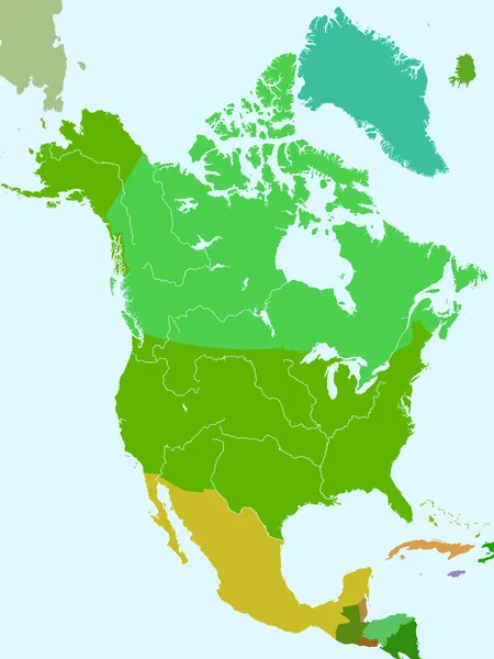 Países da América do Norte — Vetor de Stock