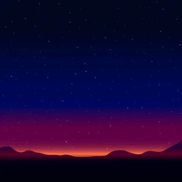 夜の風景 — ストックベクタ