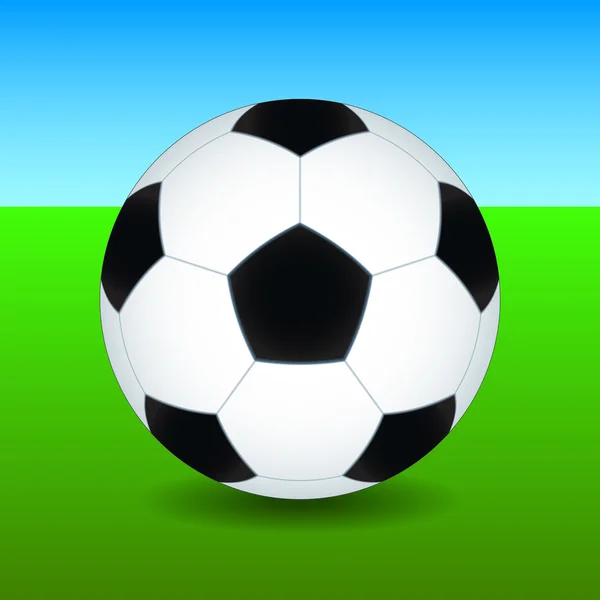 Ballon de football sur le terrain — Image vectorielle