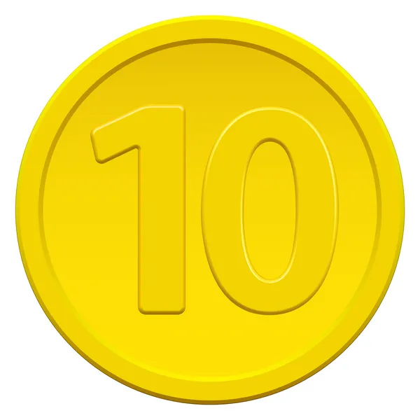 Dieci monete — Vettoriale Stock
