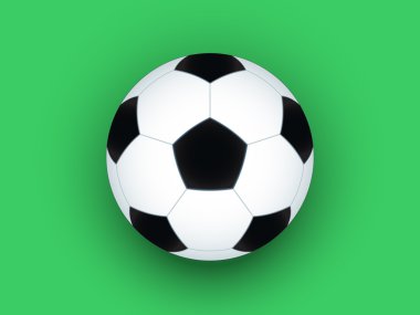Yeşil üzerine futbol topu