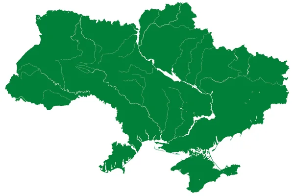 Carte de Silhouette de l'Ukraine — Image vectorielle