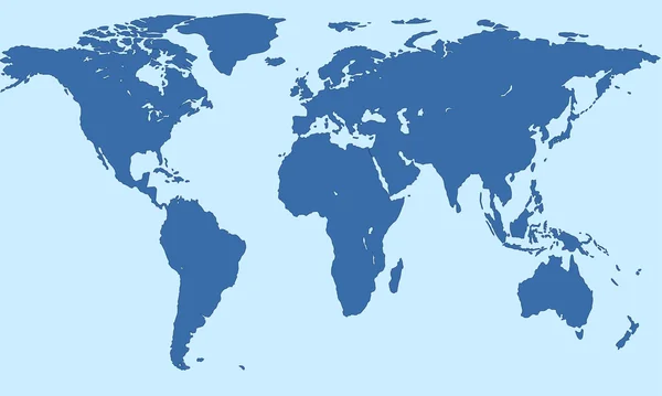Silhueta mapa do mundo — Vetor de Stock