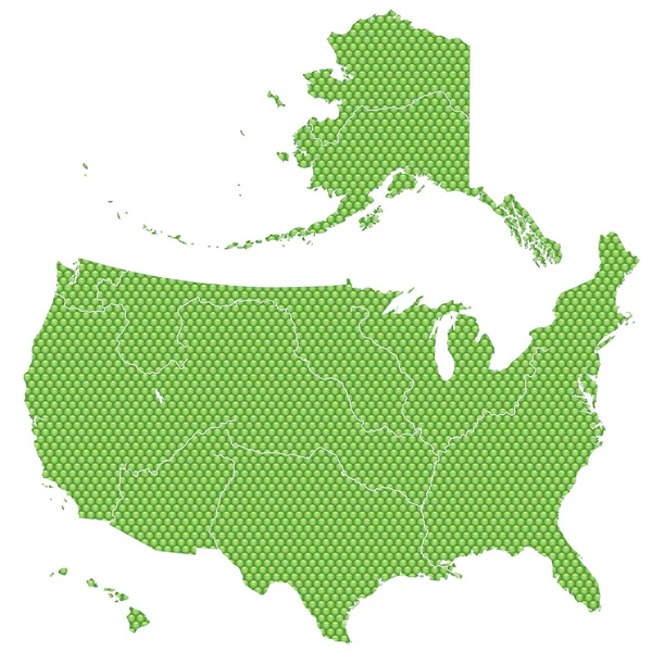 Mapa texturizado de EUA — Vetor de Stock