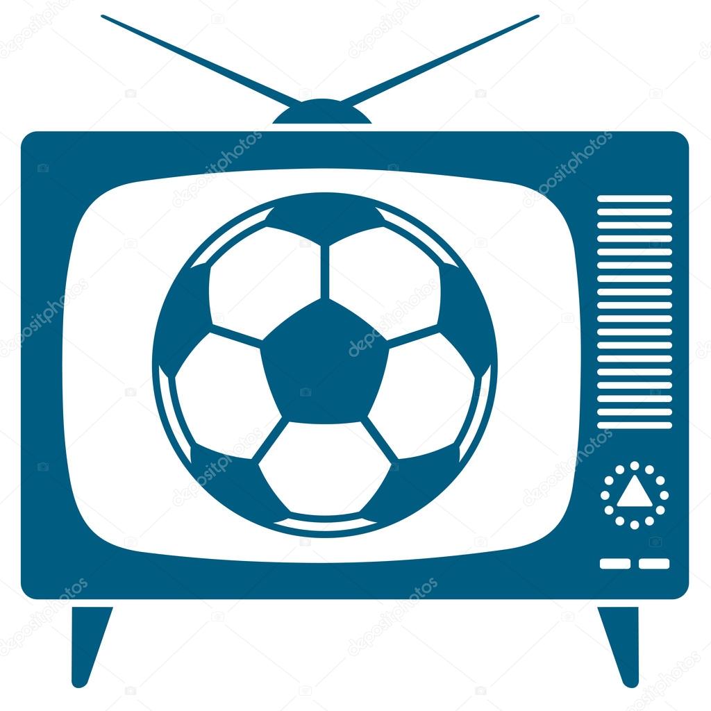 Soccerball in retro TV