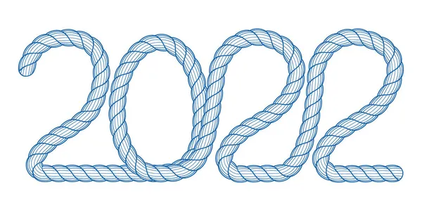 Ілюстрація Абстрактних Мотузок 2022 Року — стоковий вектор